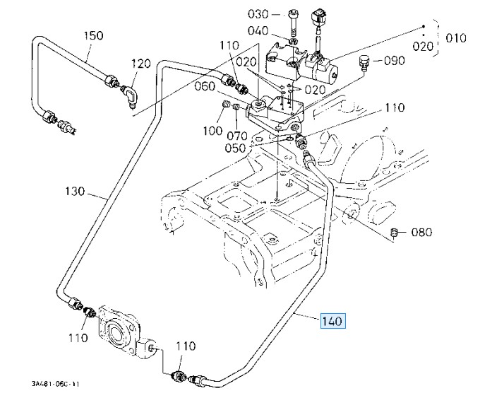 3A48140600  CJTO. TUBO GIRO BI-SPEED 8/3/C