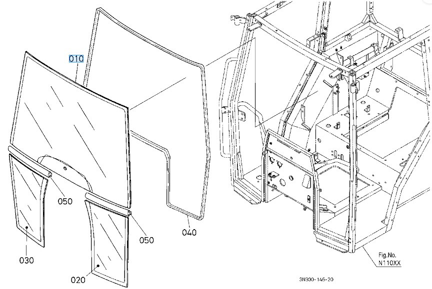 3G71070513  CRISTAL DELANTERO SUPERIOR 6/2/B